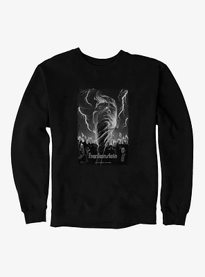 Frankenstein Black & White Lightning Sweatshirt