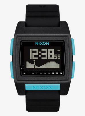 Nixon Base Tide Pro All Black Blue Watch