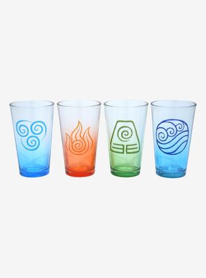 Avatar: The Last Airbender Four Nations Ombre Pint Glass Set 