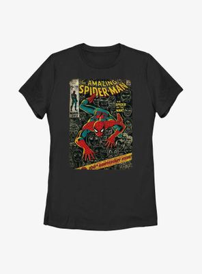 Marvel Spider-Man Comic Cover Womens T-Shirt