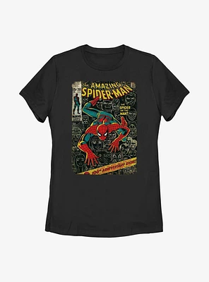 Marvel Spider-Man Comic Cover Womens T-Shirt
