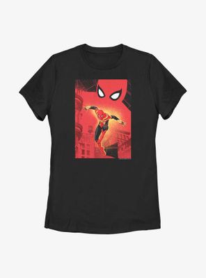Marvel Spider-Man Web Swinging Womens T-Shirt