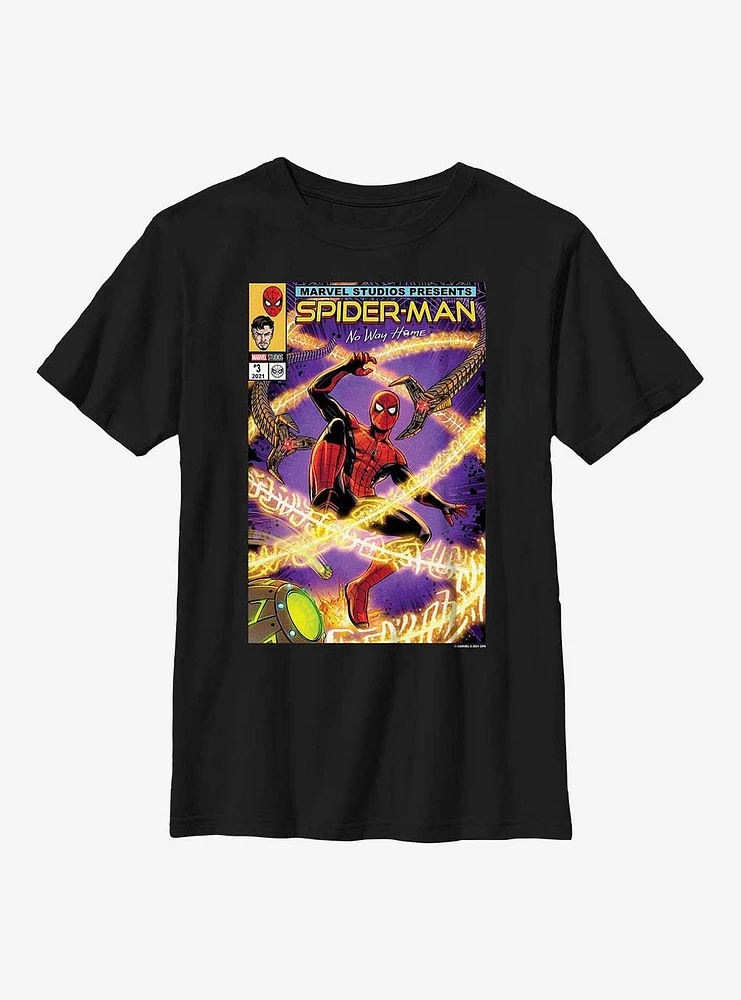 Marvel Spider-Man Battle Comic Cover Youth T-Shirt