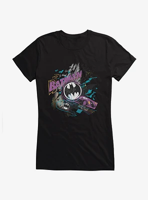 DC Comics Batman Logo Collage Girl's T-Shirt