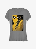 Marvel's Spider-Man Black Suit Grunge Grphc Girl's T-Shirt