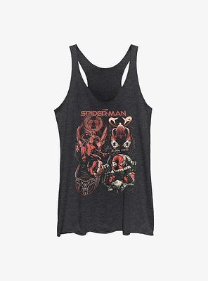 Marvel's Spider-Man Double Booking Girl's Raw Edge Tank
