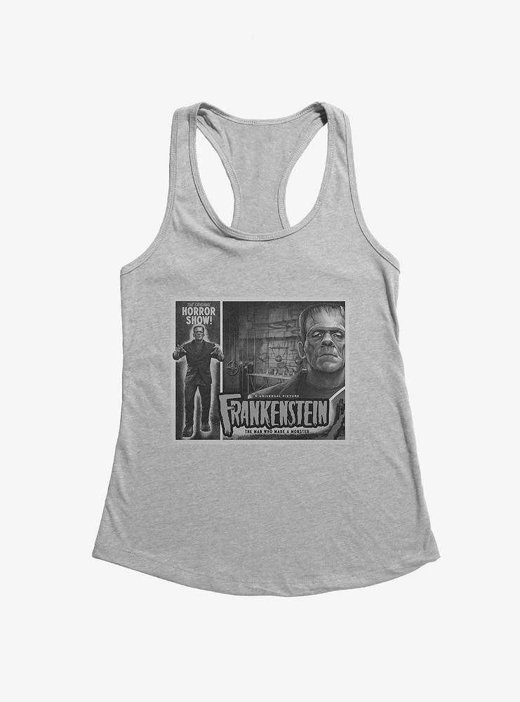 Frankenstein Black & White The Man Who Made A Monster Girls Tank