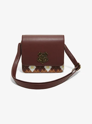 Harry Potter Crest Argyle Crossbody Bag