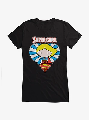 Supergirl Heart Chibi Girl's T-Shirt