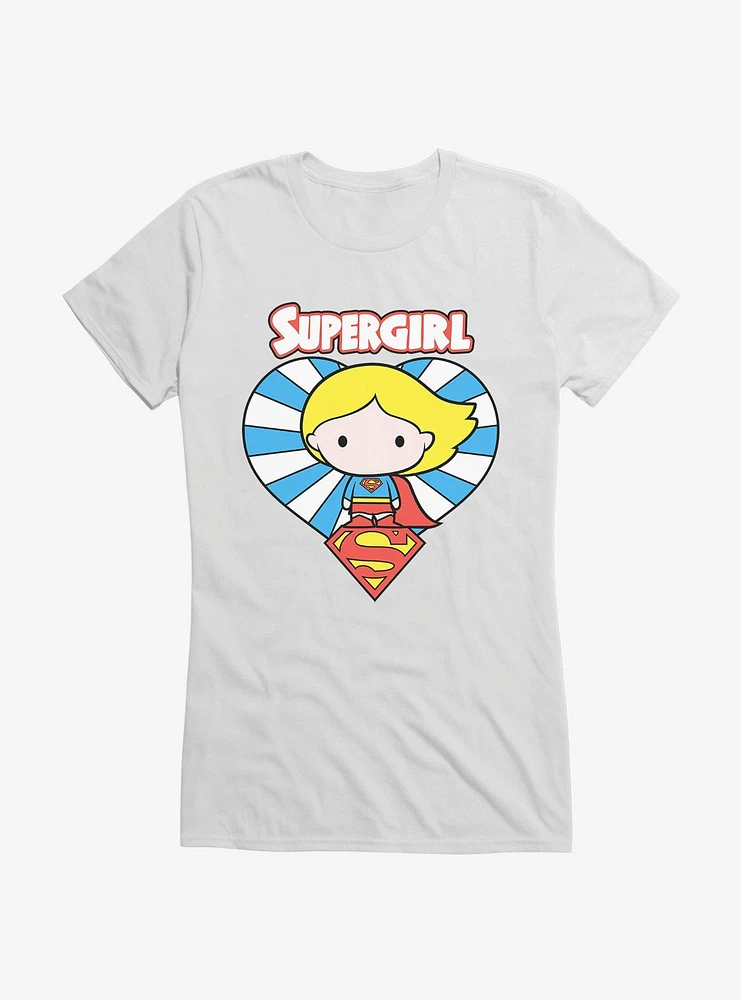 Supergirl Heart Chibi Girl's T-Shirt