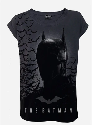 DC Comics The Batman Shadow Bats Roll Sleeve T-Shirt