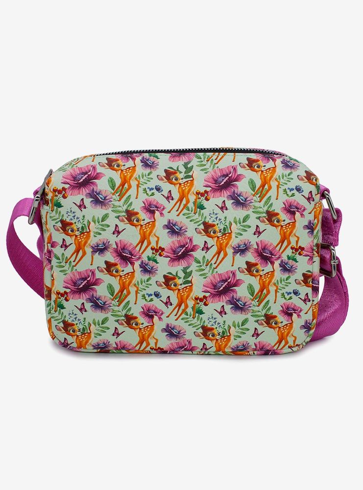 Disney Bambi Floral Collage Vegan Leather Crossbody Bag