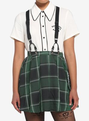 Harry Potter Slytherin Pleated Suspender Skirt