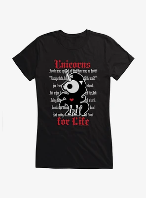 Skelanimals Unicorns For Life Girls T-Shirt