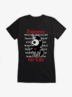 Skelanimals Unicorns For Life Girls T-Shirt