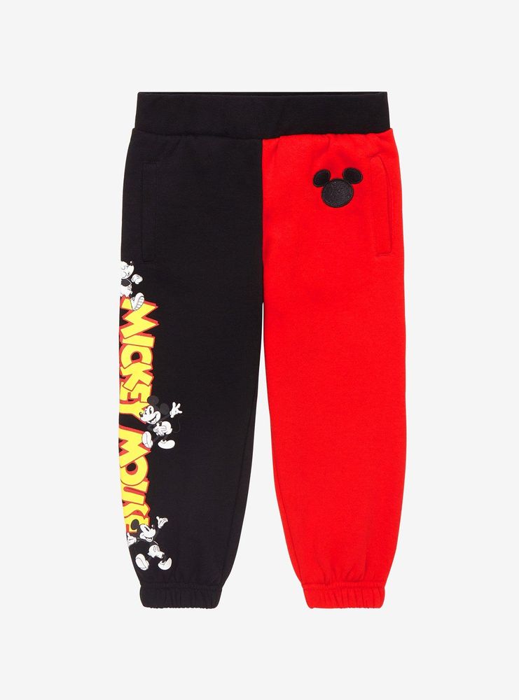 Disney Mickey Mouse Classic Logo Color Block Toddler Joggers