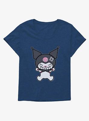 Kuromi Angry Grin Girls T-Shirt Plus