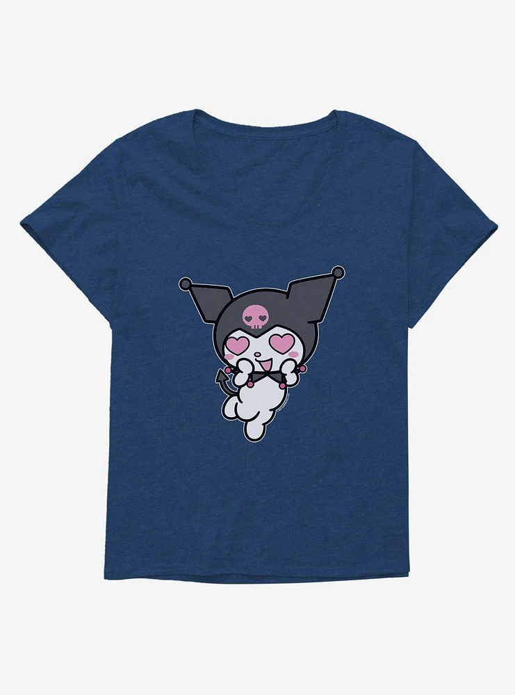 Kuromi Heart Eyes Girls T-Shirt Plus