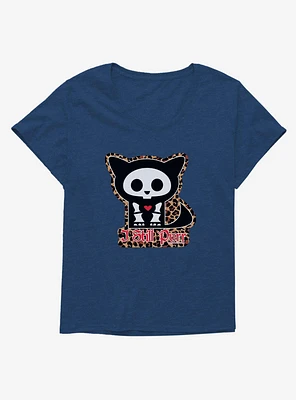 Skelanimals Leopard Print Kit Still Purr Girls T-Shirt Plus