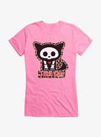 Skelanimals Leopard Print Kit Still Purr Girls T-Shirt