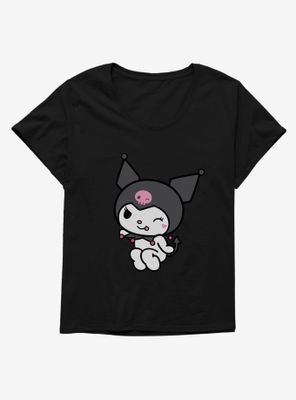 Kuromi Flirty Wink Womens T-Shirt Plus