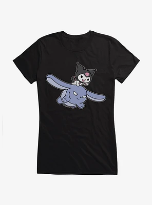 Kuromi Flying Baku Girls T-Shirt