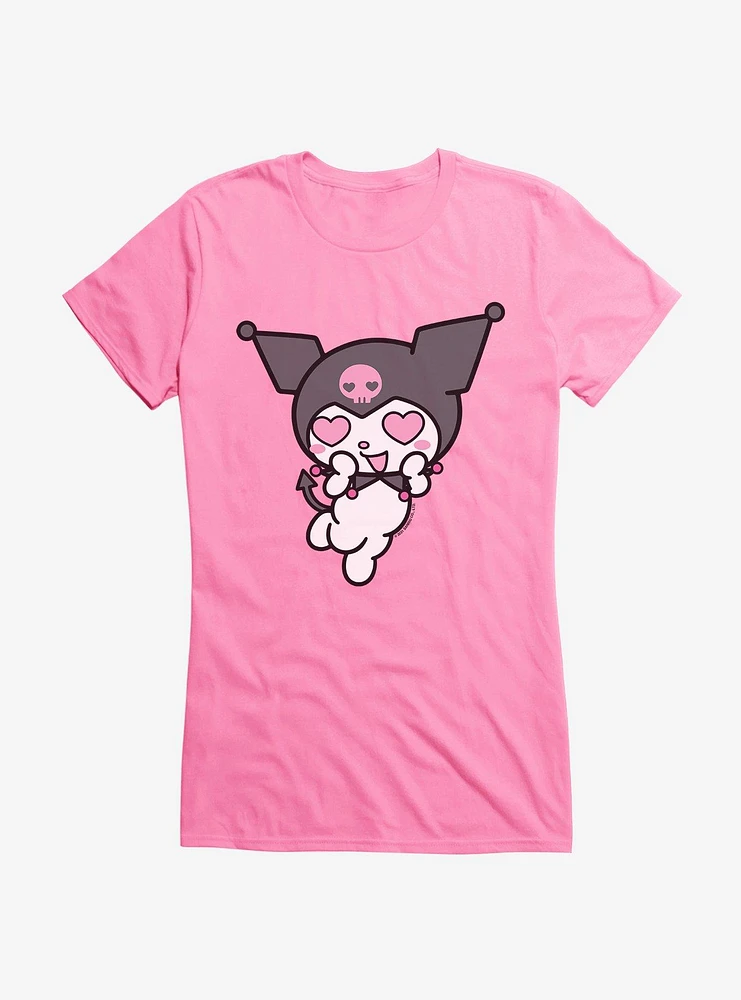 Kuromi Heart Eyes Girls T-Shirt