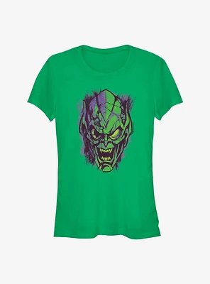 Marvel Spider-Man: No Way Home Green Goblin Face Girls T-Shirt