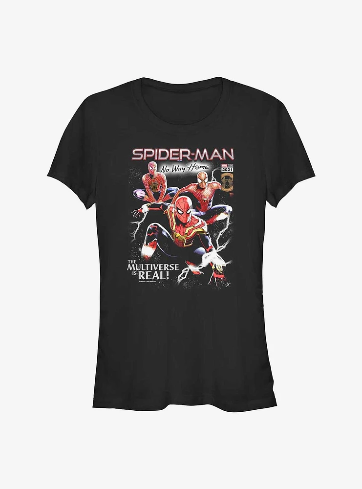 Marvel Spider-Man: No Way Home The Multiverse Is Real Girls T-Shirt