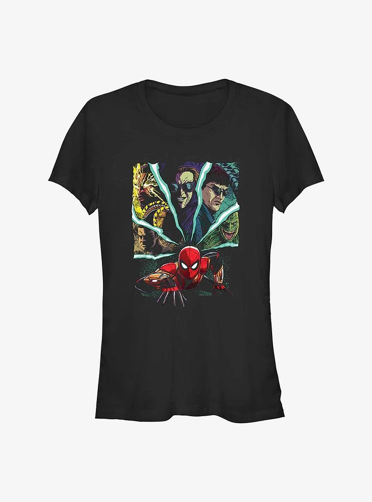 Marvel Spider-Man: No Way Home Villain Senses Girls T-Shirt