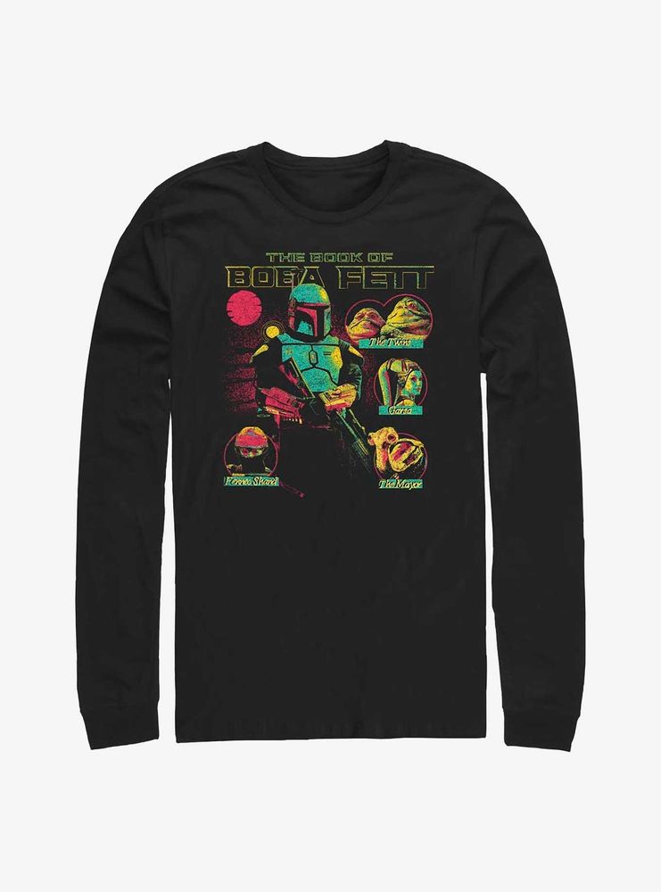 Star Wars Book Of Boba Fett Character Circles Long-Sleeve T-Shirt