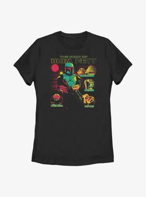 Star Wars Book Of Boba Fett Character Circles Womens T-Shirt