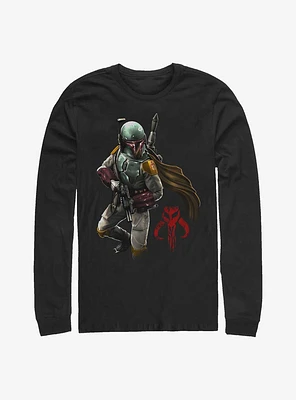 Star Wars Mandalorian Warrior Boba Fett Long-Sleeve T-Shirt