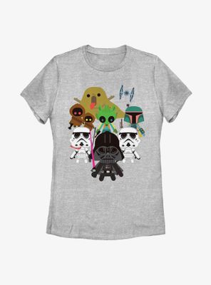 Star Wars All Villains Kawaii Womens T-Shirt