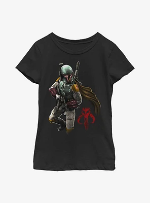 Star Wars Mandalorian Warrior Boba Fett Youth Girls T-Shirt