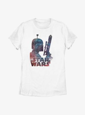 Star Wars Boba Fett Nebula Womens T-Shirt
