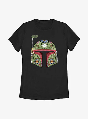 Star Wars Spanish Design Boba Fett Helmet Womens T-Shirt