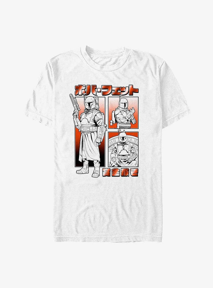 Star Wars The Mandalorian Boba Fett Manga T-Shirt