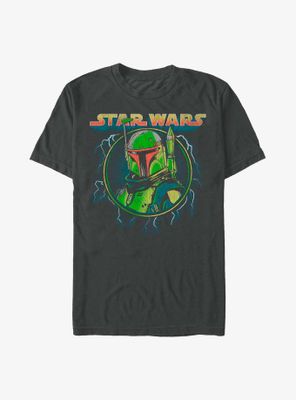 Star Wars The Mandalorian Boba Fett Lightning T-Shirt