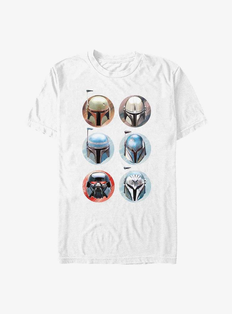 Star Wars The Mandalorian Bounty Hunter Helmets T-Shirt