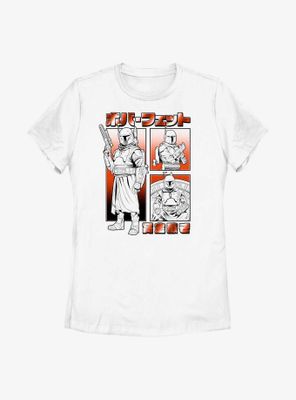 Star Wars The Mandalorian Boba Fett Manga Womens T-Shirt