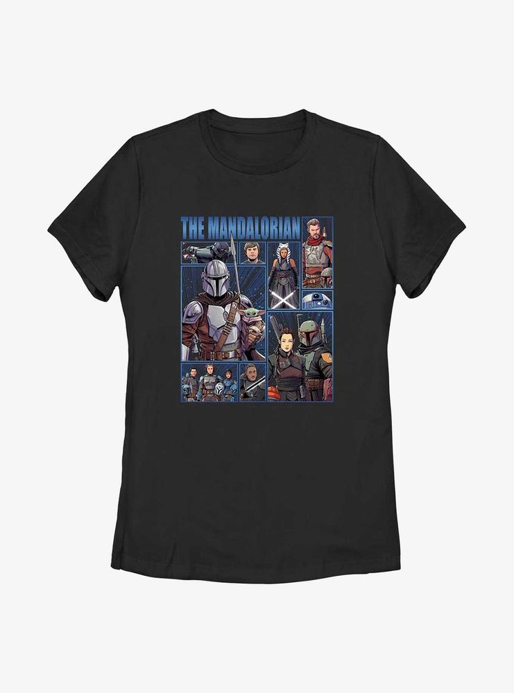 Star Wars The Mandalorian Cast Of Many Womens T-Shirt