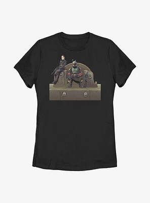 Star Wars The Mandalorian Throne Of Boba Fett Womens T-Shirt