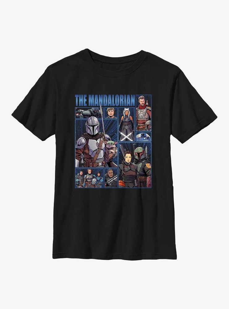 Star Wars The Mandalorian Cast Of Many Youth T-Shirt