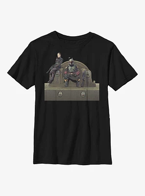 Star Wars The Mandalorian Throne Of Boba Fett Youth T-Shirt