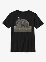 Star Wars The Mandalorian Throne Of Boba Fett Youth T-Shirt