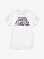 Star Wars Title Fill Characters Womens T-Shirt