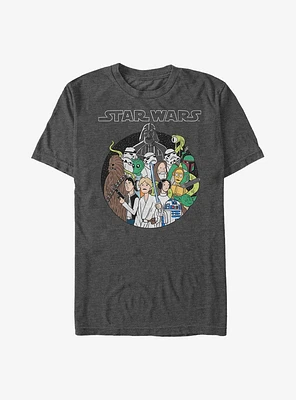 Star Wars Simple Art Color Crew T-Shirt
