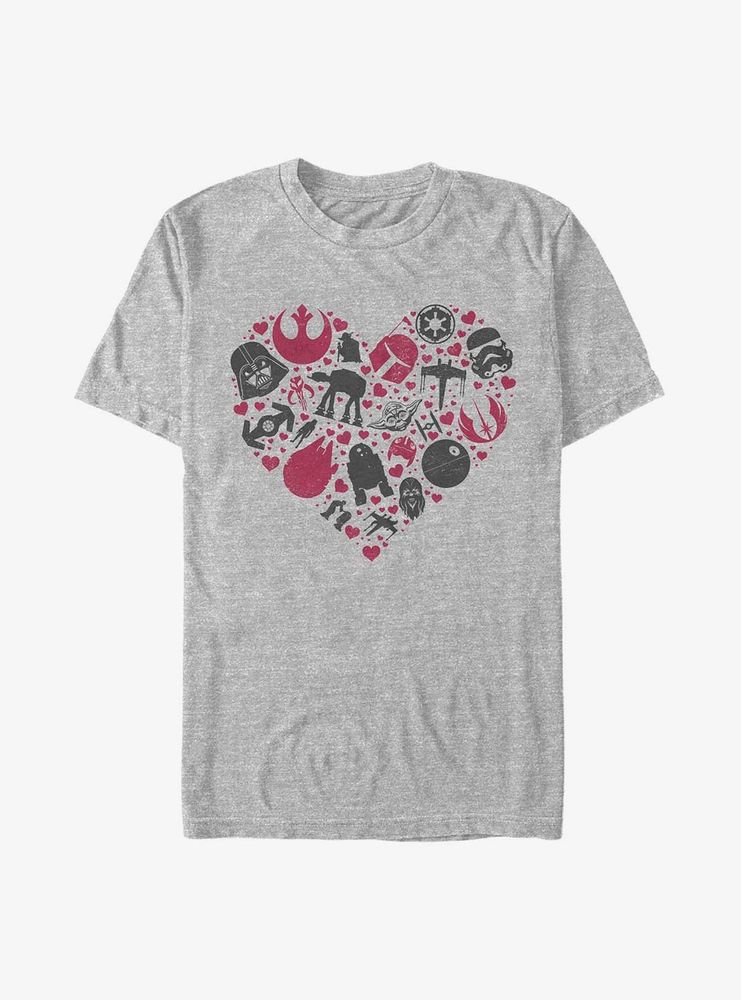 Star Wars Heart Icons T-Shirt