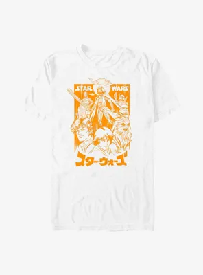 Star Wars Manga Orange T-Shirt